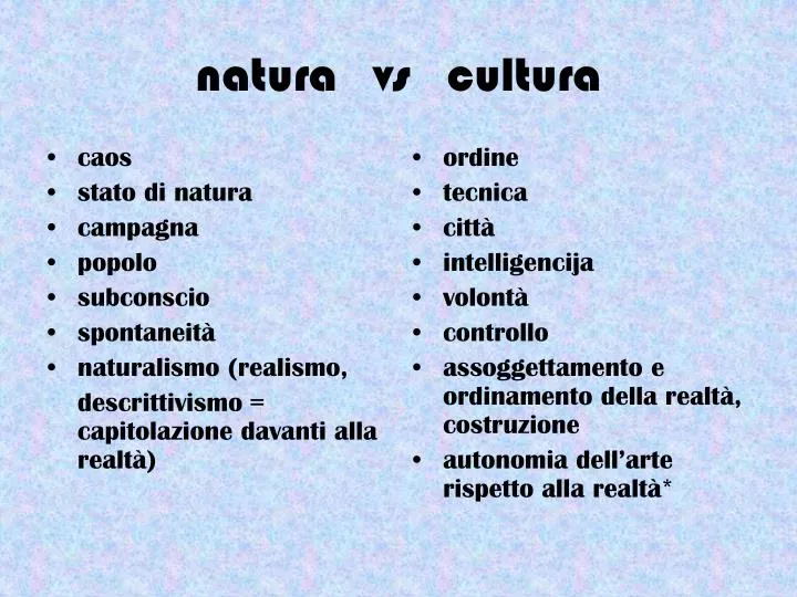 natura vs cultura