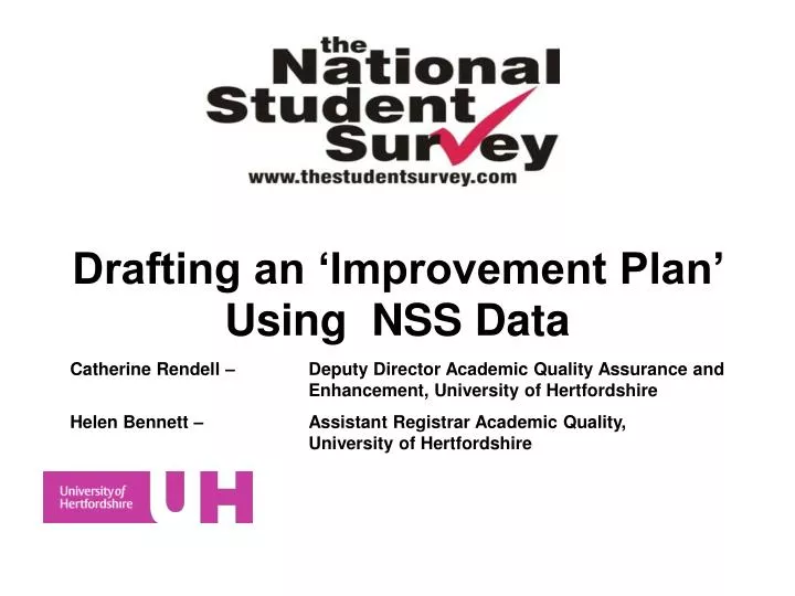 drafting an improvement plan using nss data