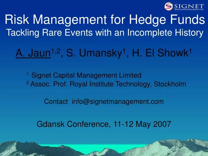 risk management for hedge funds tackling rare events with an incomplete history