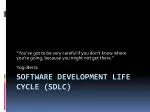 Software Development Life Cycle (SDLC) - slide 1