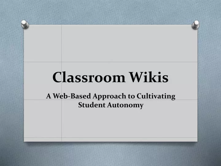 classroom wikis