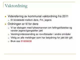 vaktordning