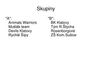 skupiny