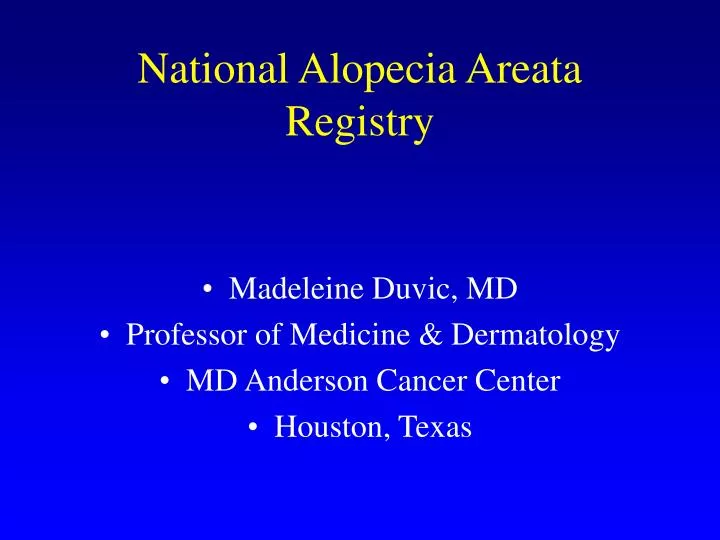 national alopecia areata registry