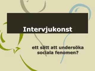 intervjukonst