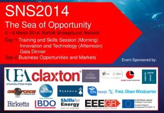 SNS2014 The Sea of Opportunity