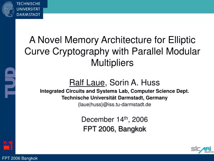 a novel memory architecture for elliptic curve cryptography with parallel modular multipliers