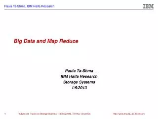 Big Data and Map Reduce