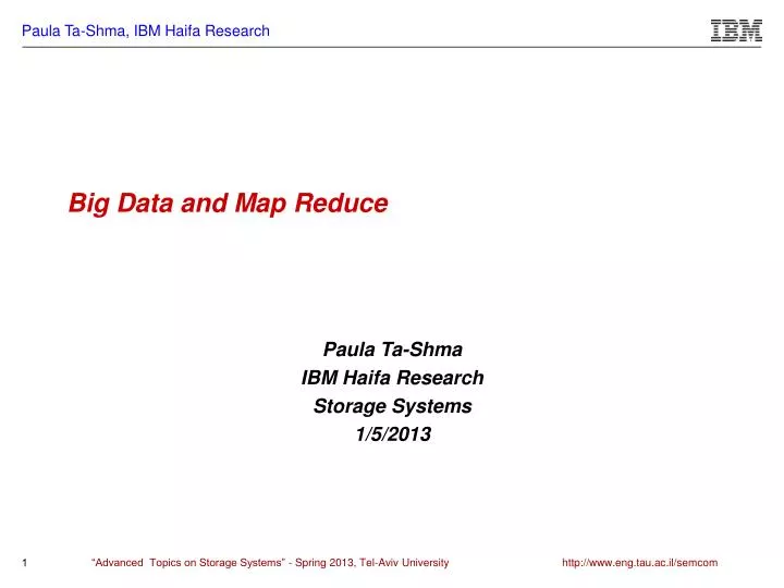 big data and map reduce