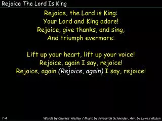 Rejoice The Lord Is King