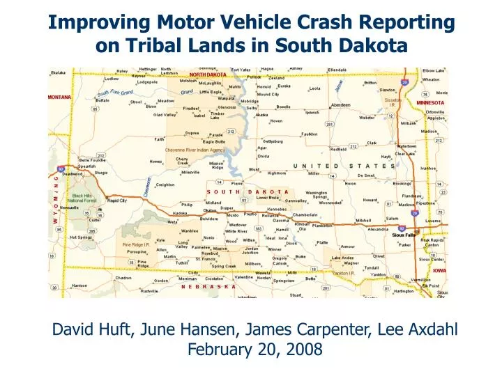 improving motor vehicle crash reporting on tribal lands in south dakota