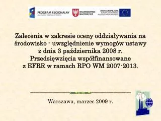 warszawa marzec 2009 r