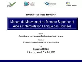 mesure du mouvement du membre sup rieur et aide l interpr tation clinique des donn es