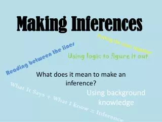 Making Inferences