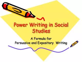Power Writing in Social Studies
