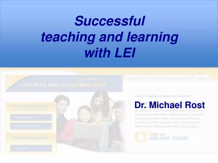 successful teaching and learning with lei