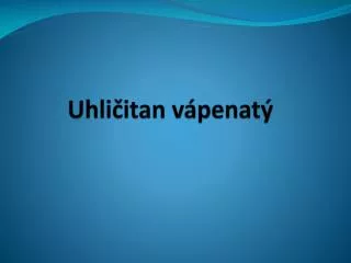 uhli itan v penat
