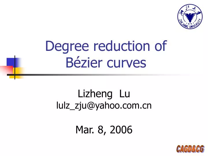 degree reduction of b zier curves