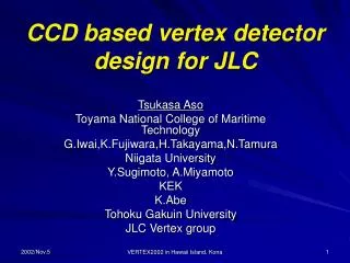 CCD based vertex detector design for JLC