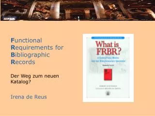f unctional r equirements for b ibliographic r ecords