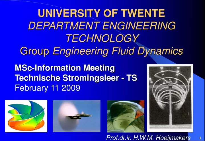university of twente department engineering technology group engineering fluid dynamics