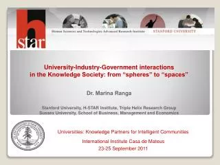 Universities: Knowledge Partners for Intelligent Communities