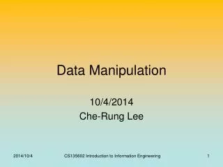 Data Manipulation