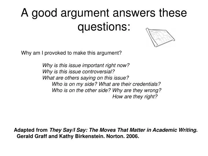 a good argument answers these questions