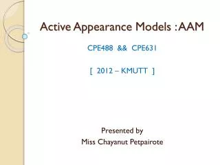 Active Appearance Models : AAM