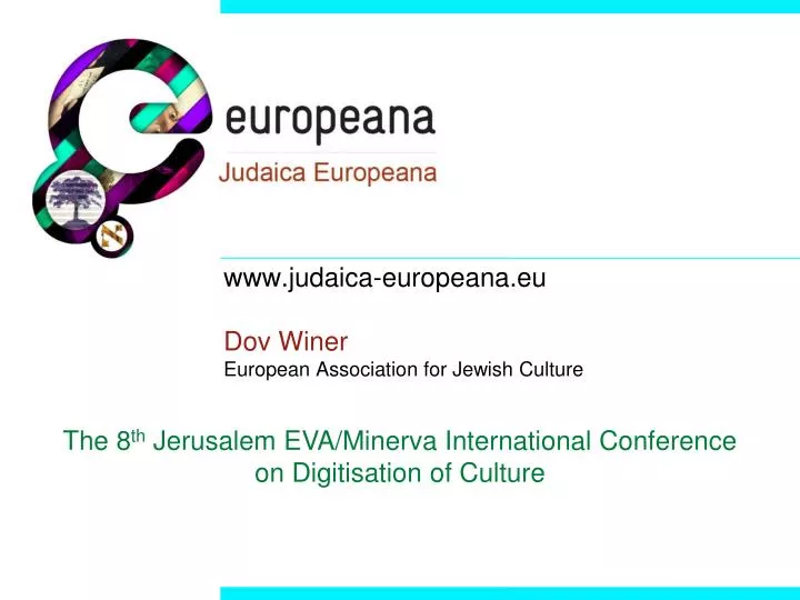 www judaica europeana eu dov winer european association for jewish culture