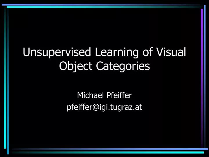 unsupervised learning of visual object categories