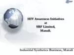 HIV Awareness Initiatives at SRF Limited, Manali.