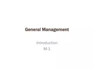 general management