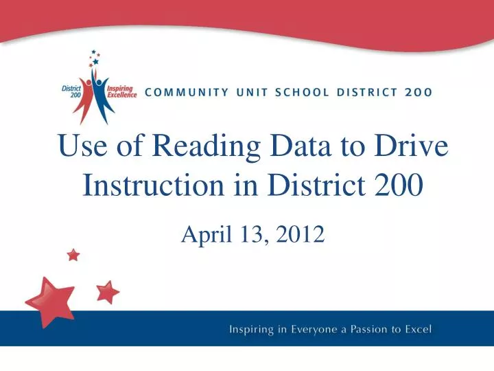 use of reading data to drive instruction in district 200 april 13 2012