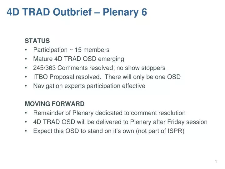 4d trad outbrief plenary 6
