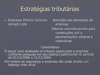 estrat gias tribut rias