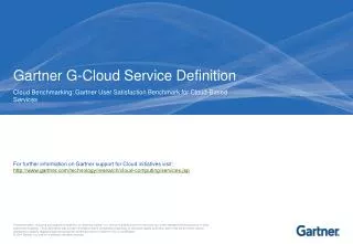 Gartner G-Cloud Service Definition