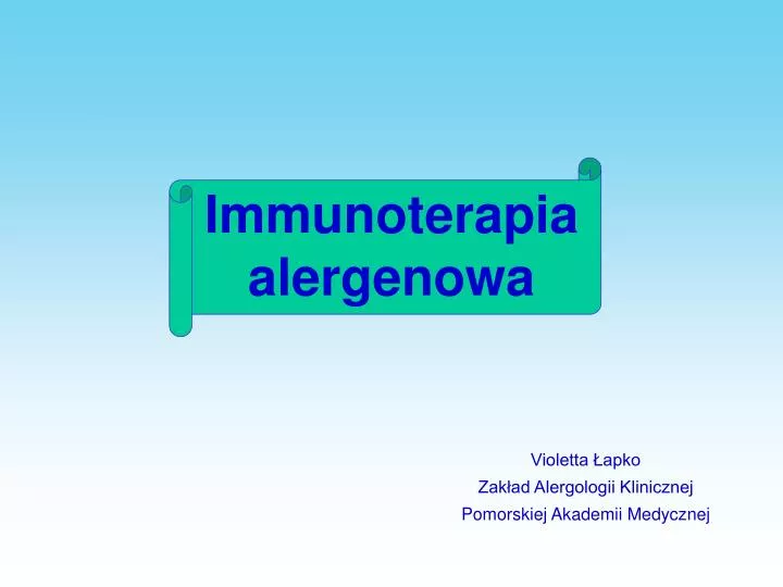 immunoterapia alergenowa