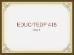 EDUC/TEDP 415 - slide 1