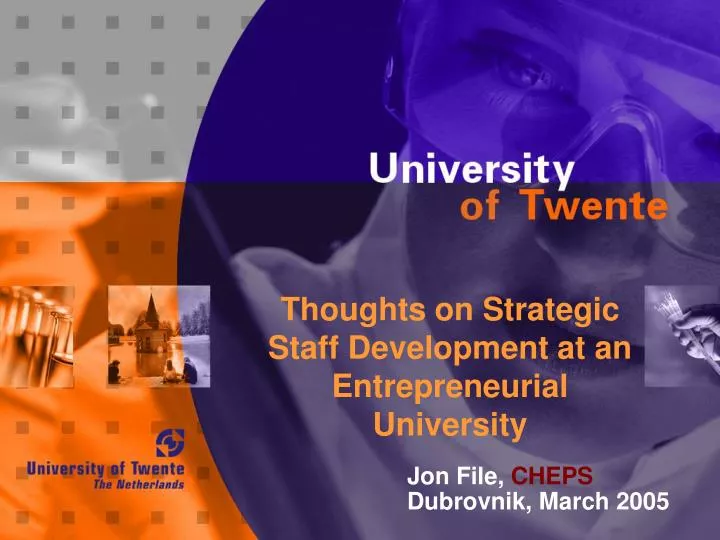 thoughts on strategic staff development at an entrepreneurial university