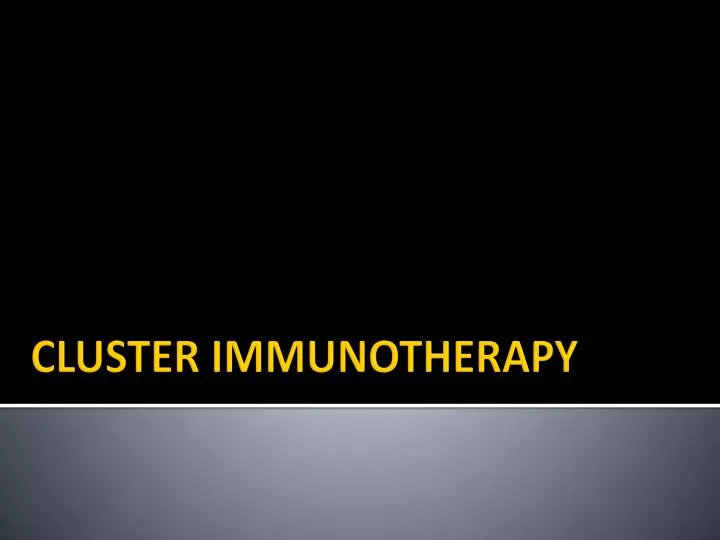 cluster immunotherapy