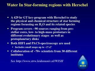Water In Star-forming regions with Herschel