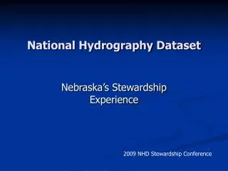 National Hydrography Dataset
