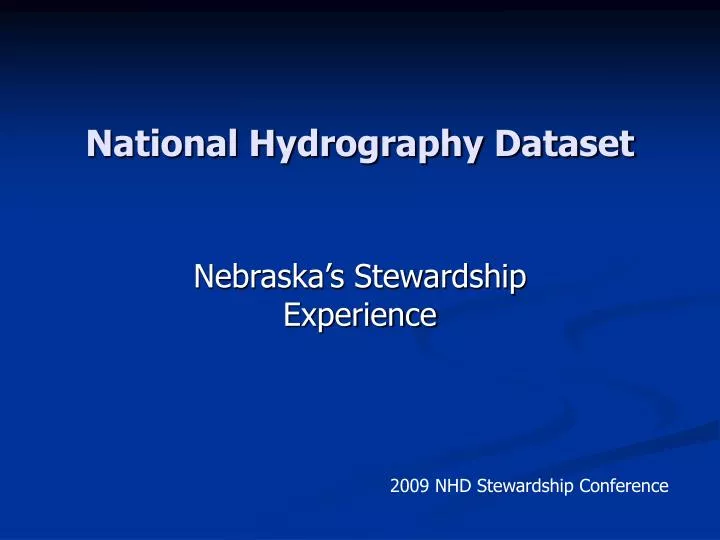 national hydrography dataset