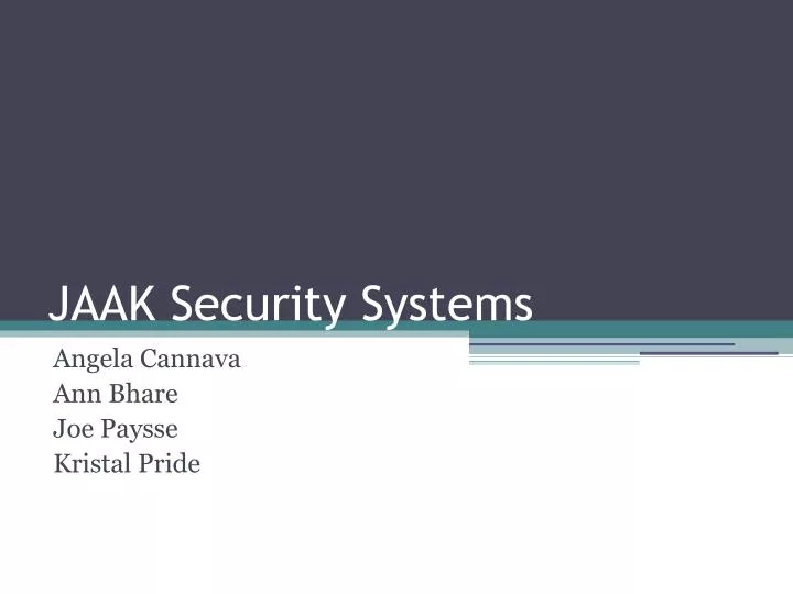 jaak security systems