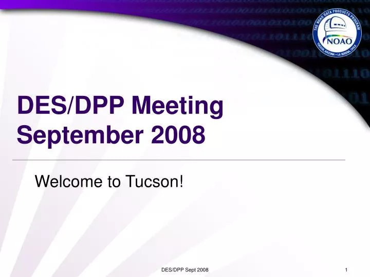 des dpp meeting september 2008