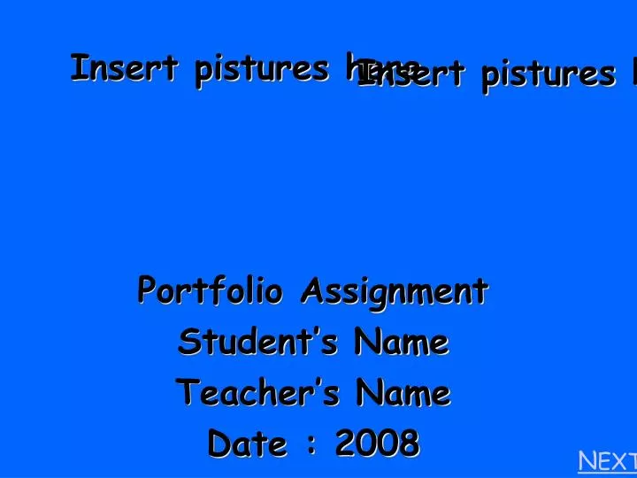 portfolio assignment student s name teacher s name date 2008