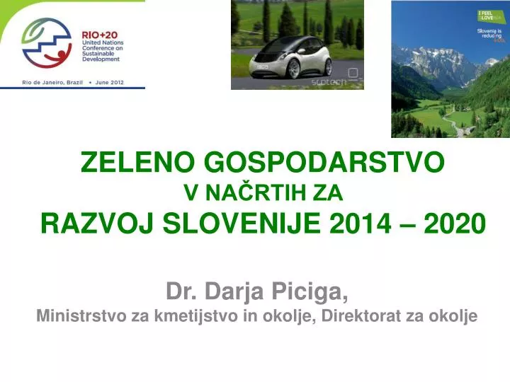 zeleno gospodarstvo v na rtih za razvoj slovenije 2014 2020
