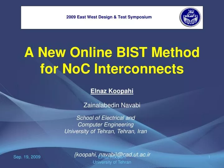 a new online bist method for noc interconnects