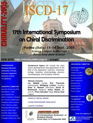 Parma (Italy) 11-14 Sept. 2005 Science Campus Auditorium Parco Area delle Scienze